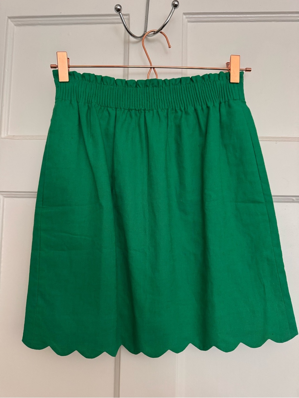 J. Crew Green Scalloped Hem Women’s Skirt